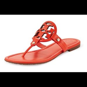 Tory Burch Miller Medallion Leather Flat Thong
